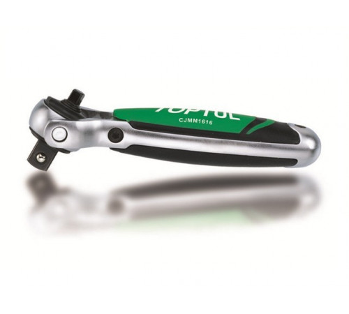 Трещотка 1/4"-1/2" 72зуб. 160мм двухсторонняя TOPTUL
