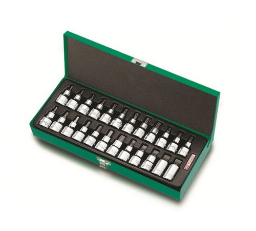 Набор бит шестигр. под головку 1/2" 24пр. TOPTUL