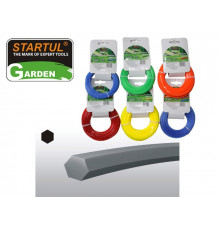 Леска ф 2.0 мм х 15 м шестигр. сеч. STARTUL GARDEN