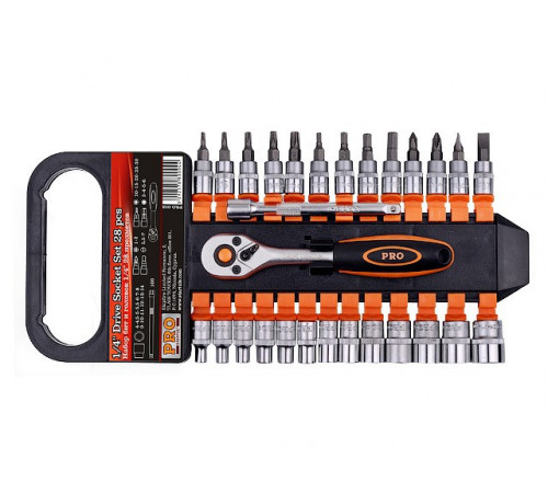 Набор головок и бит 28пр. 1/4" PRO STARTUL (PRO-028)