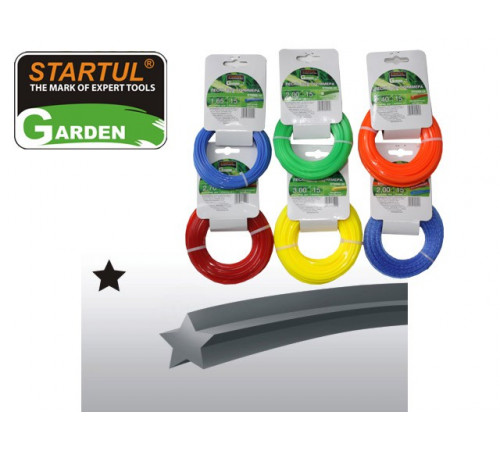 Леска ф 1.65 мм х 15 м "звездочка" STARTUL GARDEN