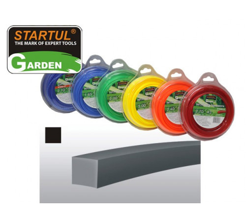 Леска ф 2.4 мм х 40 м квадратн. сеч. STARTUL GARDEN