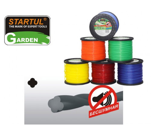 Леска ф 2.4 мм х 262 м бесшумная STARTUL GARDEN