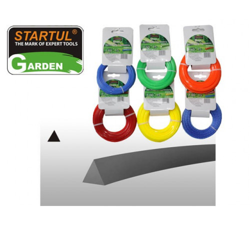 Леска ф 2.0 мм х 15 м треуг. сеч. STARTUL GARDEN