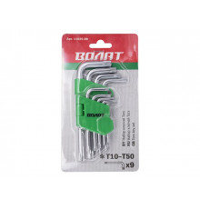 Набор ключей Torx T10-T50 9шт коротких ВОЛАТ
