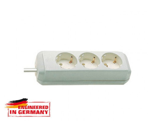 Удлинитель 1.5м (3 роз., 3.3кВт, с/з, ПВС) белый Brennenstuhl Eco-Line 