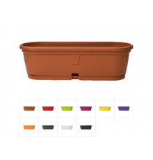 Ящик балконный для цветов Gerber (Гербера) 35x12,5 см с поддоном, DRINA