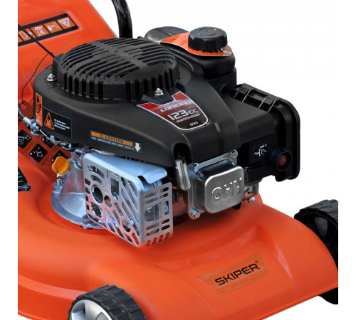 Газонокосилка бензиновая SKIPER GW401 (40 см, ручной, Loncin 3,5 лс, пласт дека, травосб.45 л, +НОЖ)