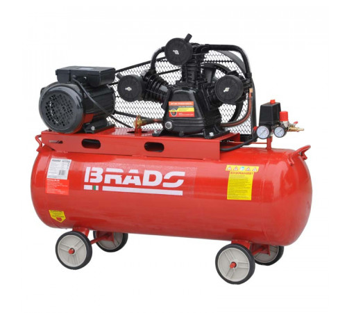 Воздушный компрессор BRADO IBL3100A (до 600 л/мин, 8 атм, 100 л, 230 В, 3.0 кВт)