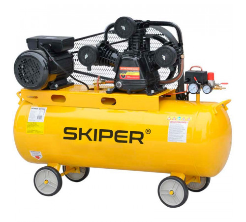 Воздушный компрессор SKIPER IBL3100A (до 600 л/мин, 8 атм, 100 л, 230 В, 3.0 кВт)