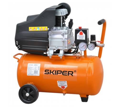 Воздушный компрессор SKIPER AR25A (до 235 л/мин, 8 атм, 25 л, 230 В, 1.50 кВт)