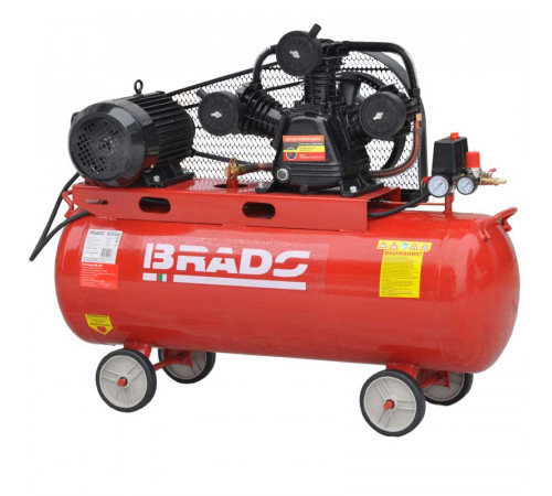 Воздушный компрессор BRADO IBL3100B (до 600 л/мин, 8 атм, 100 л, 380 В, 3.0 кВт)