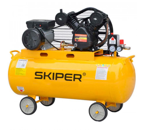 Воздушный компрессор SKIPER IBL3100V (до 380 л/мин, 8 атм, 100 л, 230 В, 2.2 кВт)