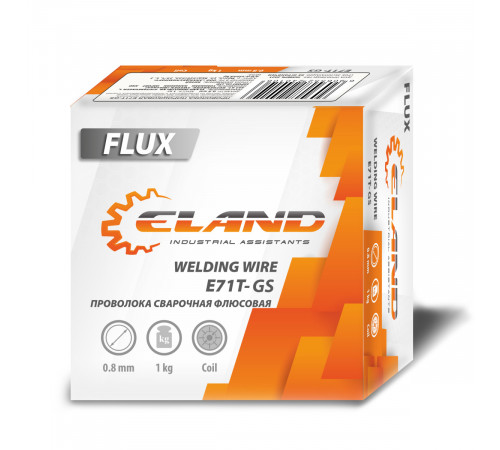 Проволока сварочная флюсовая ELAND "LUX" E71T-GS 0.8 мм. / 1кг.
