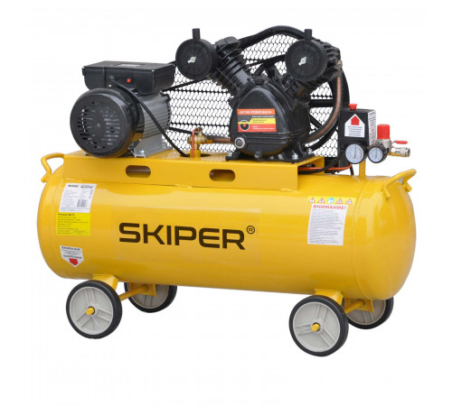 Воздушный компрессор SKIPER IBL2070A (до 380 л/мин, 8 атм, 70 л, 230 В, 2.2 кВт)