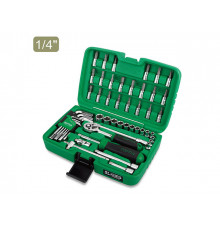 Набор головок и ключей 51предм. 1/4" 6гр. TOPTUL