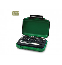 Набор головок MINI 1/4" 4-13мм 13предм. 6гр. TOPTUL