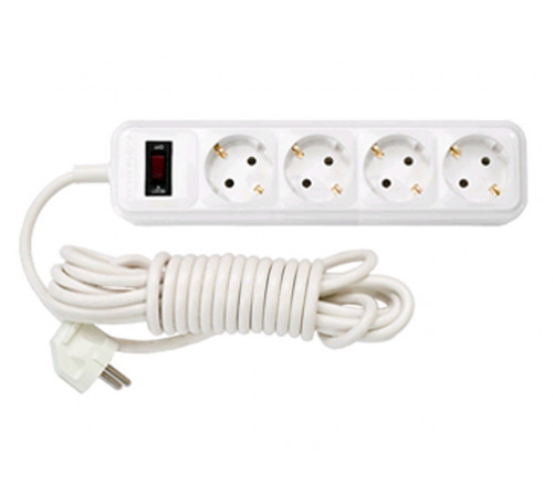Удлинитель бытовой 3,5м (4 роз., 2.5кВт, с/з, ПВС 3х0,75) Bylectrica