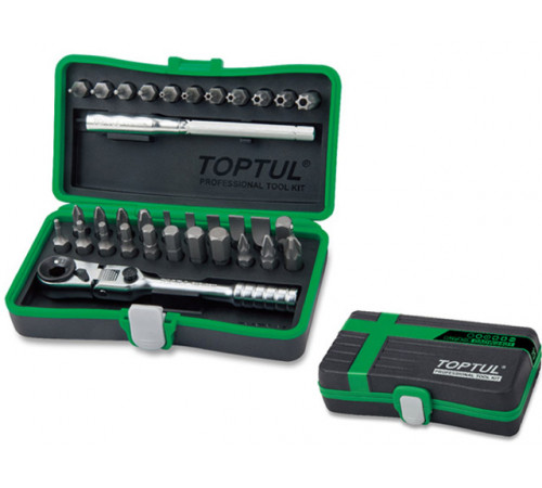 Набор головок MINI 1/4" 34предм. 6гр.TOPTUL