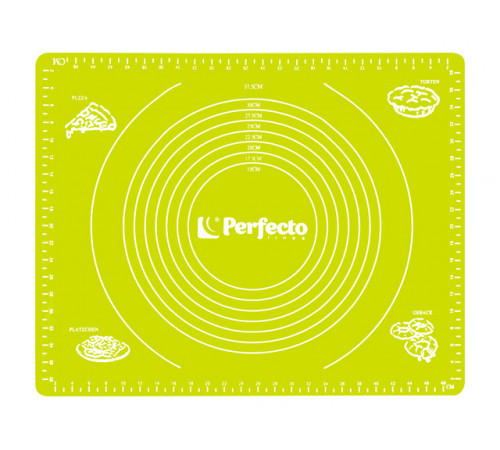 Коврик для теста с мерными делениями, силиконовый, 50х40 см, серия GREEN, PERFECTO LINEA