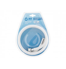 Шланг душевой, PVC, 1/2" г-г 150 см, бел, AV Engineering