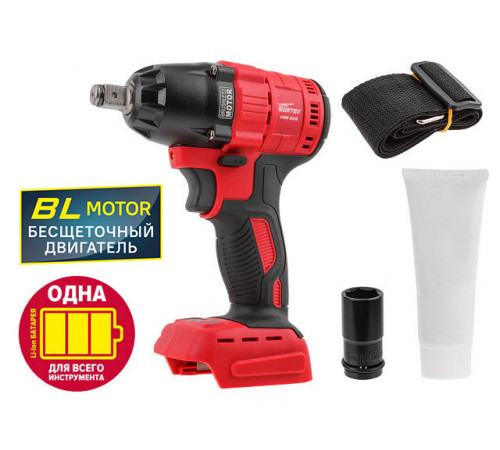 Аккум. ударный гайковерт WORTEX CWR 0318 в кор. ALL1 XLT SOLO БЕСЩЕТ., 18 В, 310 Н0м, 1/2"