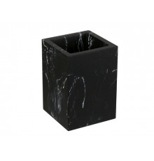 Стакан для зубных щеток MARBLE, черный, PERFECTO LINEA