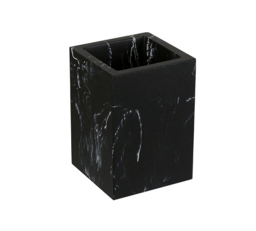 Стакан для зубных щеток MARBLE, черный, PERFECTO LINEA