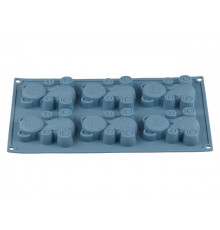 Форма для выпечки, силиконовая, прямоуг. на 6 кексов, 30.5 х 18 х 2 см, BLUESTONE, PERFECTO LINEA