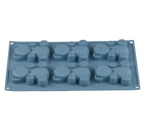Форма для выпечки, силиконовая, прямоуг. на 6 кексов, 30.5 х 18 х 2 см, BLUESTONE, PERFECTO LINEA