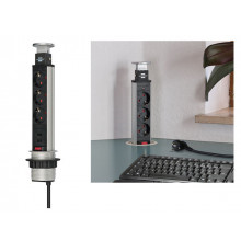 Удлинитель-башня 2м Tower-Power (3 роз, 2 USB, H05VV-F 3G1.5) Brennenstuhl