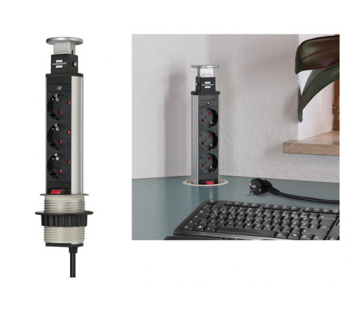 Удлинитель-башня 2м Tower-Power (3 роз, H05VV-F 3G1.5) Brennenstuhl