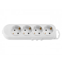 Розетка 4-ая переносная (с/з, 16А, 250В) белая, BYLECTRICA