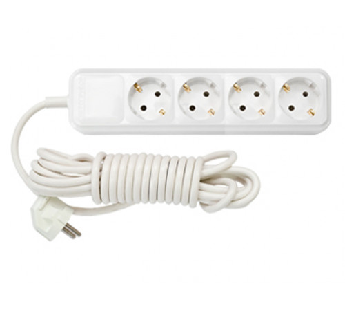 Удлинитель бытовой 5м (4 роз., 3.7кВт, с/з, ПВС 3х1,5) BYLECTRICA