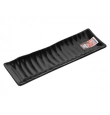 Блюдо керамическое, 23.5х7.5х2.5 см, серия ASIAN, черное, PERFECTO LINEA