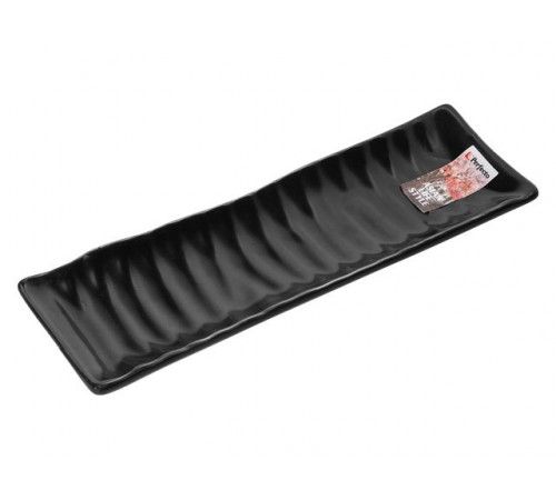 Блюдо керамическое, 23.5х7.5х2.5 см, серия ASIAN, черное, PERFECTO LINEA