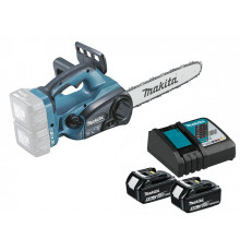 Аккум. пила цепная MAKITA LXT DUC 302 Z шина 30 см (12"), 3/8, 1.1 мм + АКЦИЯ (2 аккумулятора, ЗУ)