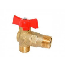 Кран шаровый угловой 1/2" х 1/2" для стир. машины PN1,6 МПа, 11Б27п17, Цветлит
