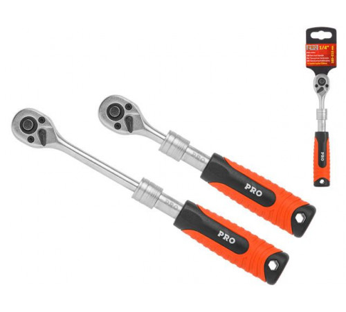 Трещотка 1/4" 72зуб. 165-215мм телескоп. PRO STARTUL (PRO-47014)