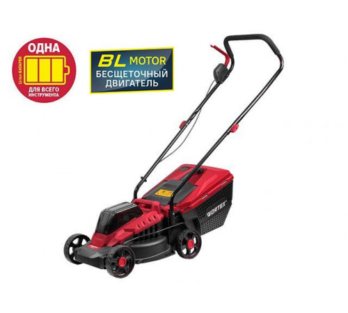 Газонокосилка аккумуляторная WORTEX CLM 3336 в кор. ALL1 XLT SOLO БЕСЩЁТ.ДВИГ., 18В+18В, шир.330 мм