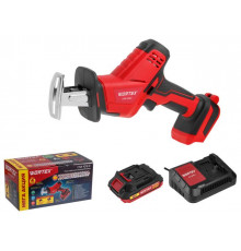 Аккум. сабельная пила WORTEX CSR 1018 E в чем. ALL1 XLT SET 18В, 1 акк., 2 Ач, дер. 100 мм