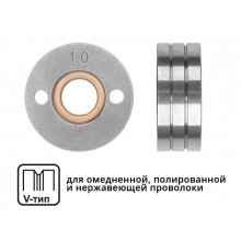 Ролик подающий ф 30/10 мм, шир. 12 мм, проволока ф 0,8-1,0 мм (V-тип)