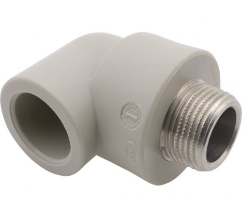 Колено ПП комб. нар. 25x1/2" сер. FV Plast