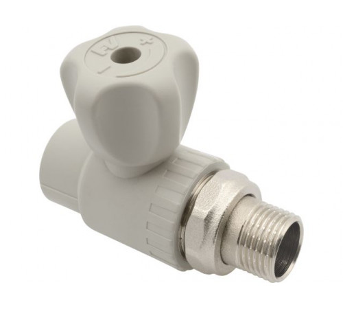 Кран шар. ПП для радиатора 20х1/2", сер. FV Plast