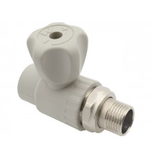 Кран шар. ПП для радиатора 25х3/4", сер. FV Plast