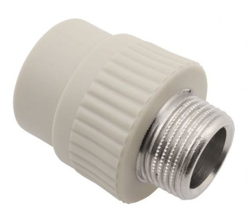 Ниппель ПП комб. нар. 25x3/4" сер. FV Plast