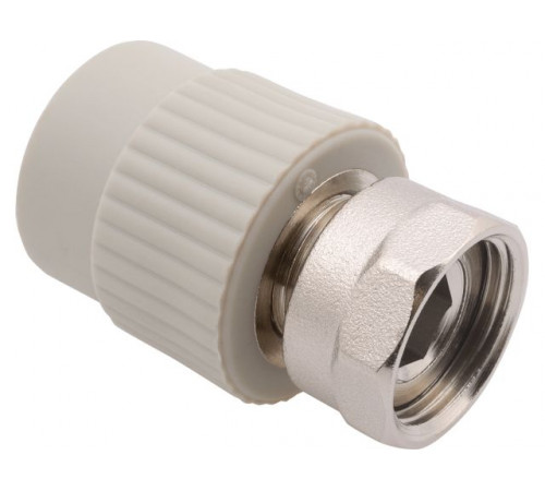 Муфта ПП с накидной гайкой 20x1/2" сер. FV Plast