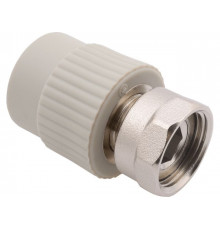 Муфта ПП с накидной гайкой 20x3/4" сер. FV Plast