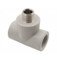 Тройник ПП комб. нар. 20х1/2", сер. FV Plast
