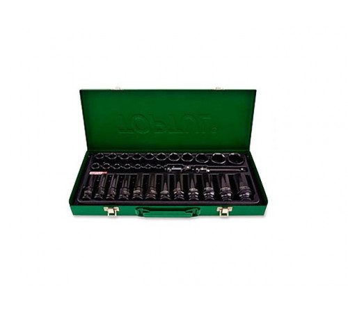 Набор головок ударн. 1/2" 8-32мм 6гр. 32пр. TOPTUL